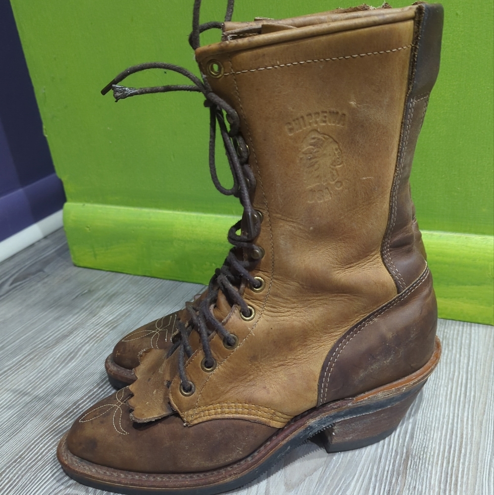 CHIPPEWA L29405 BRN PACKER LACER BOOTS 7.5M